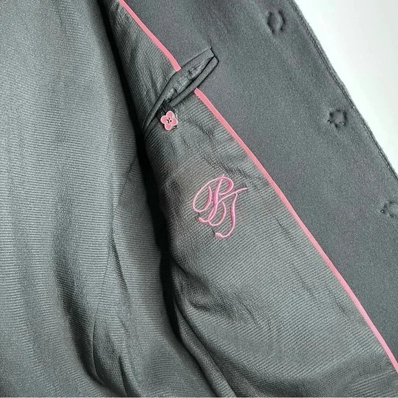 Pink Tartan Black and Multicolor Tweed Blazer - Picture 10 of 16